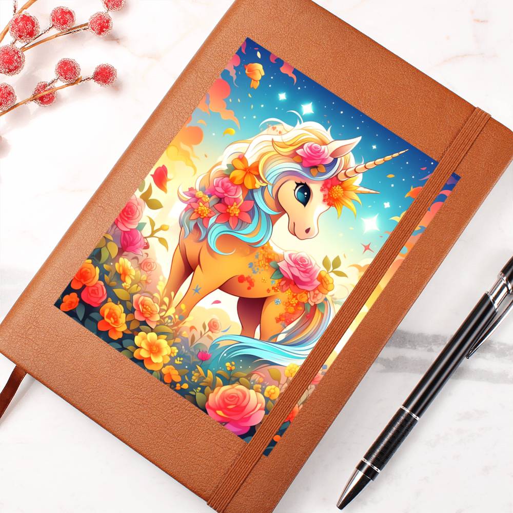 Cute Unicorn 004 - Vegan Leather Journal