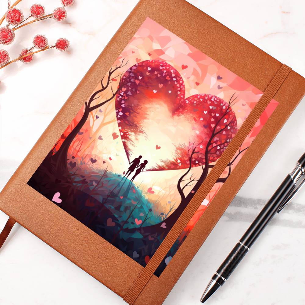 Valentine's Day Art 477 - Vegan Leather Journal