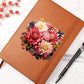 Floral Flower Wreath 040 - Vegan Leather Journal