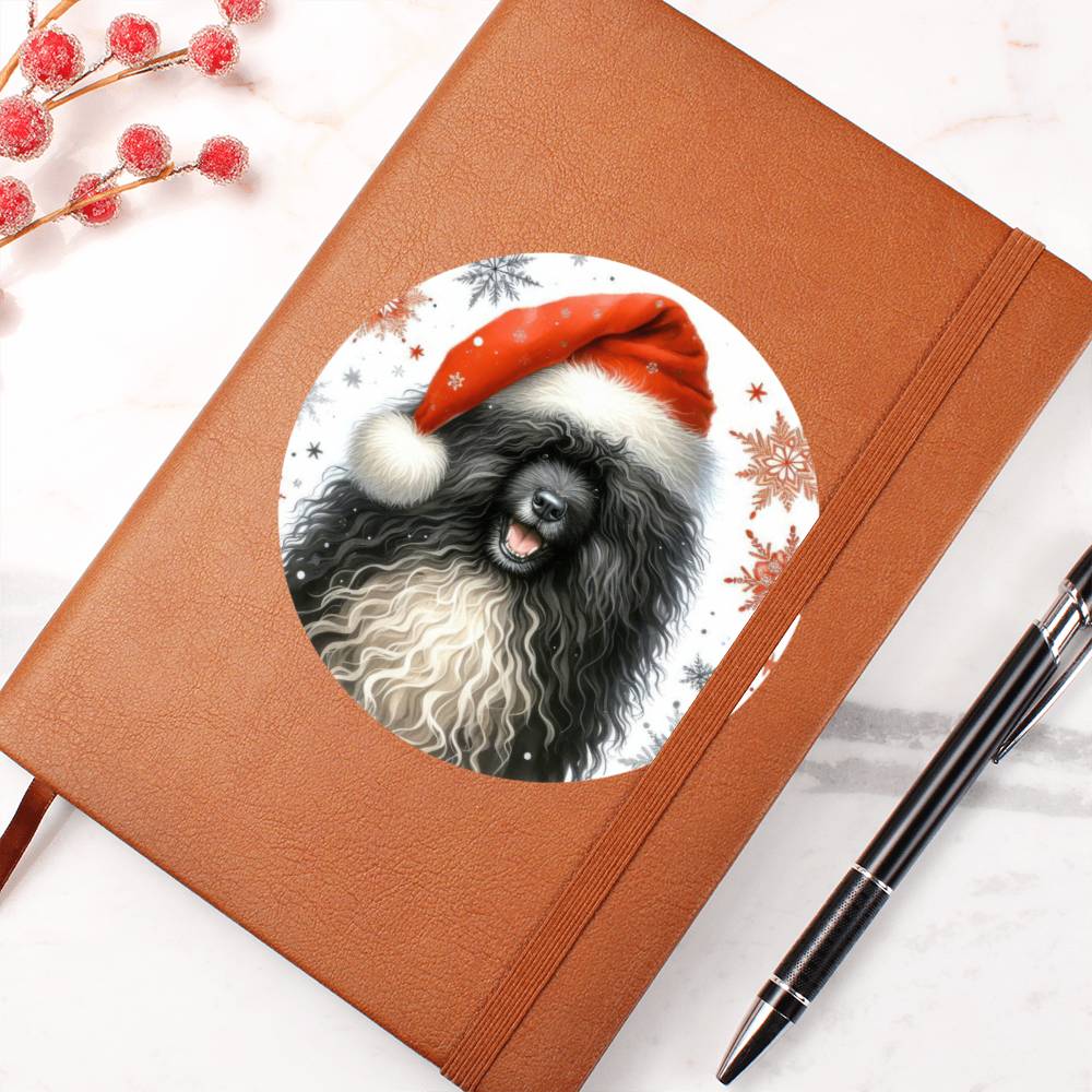 Christmas Dog - Puli - Vegan Leather Journal