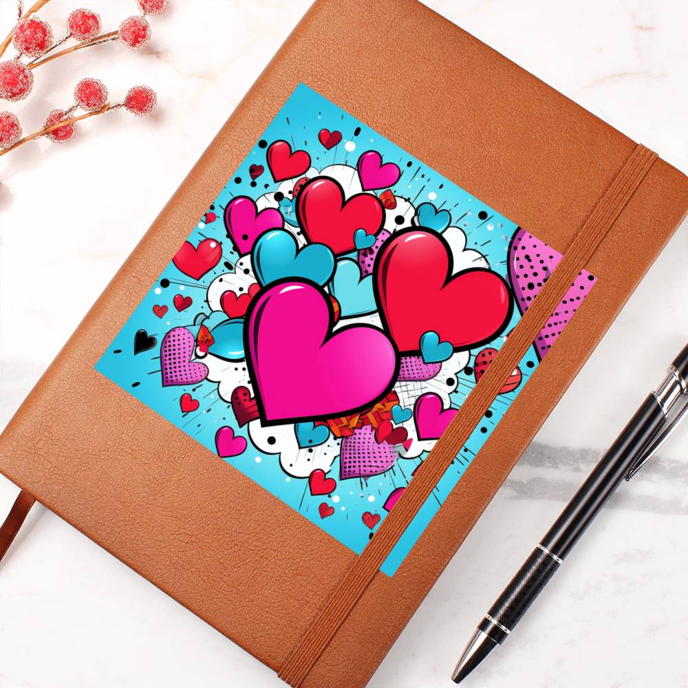 Valentine's Day Pop Art 21 - Vegan Leather Journal