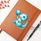 Colorful Baby Dinosaur 104 - Vegan Leather Journal