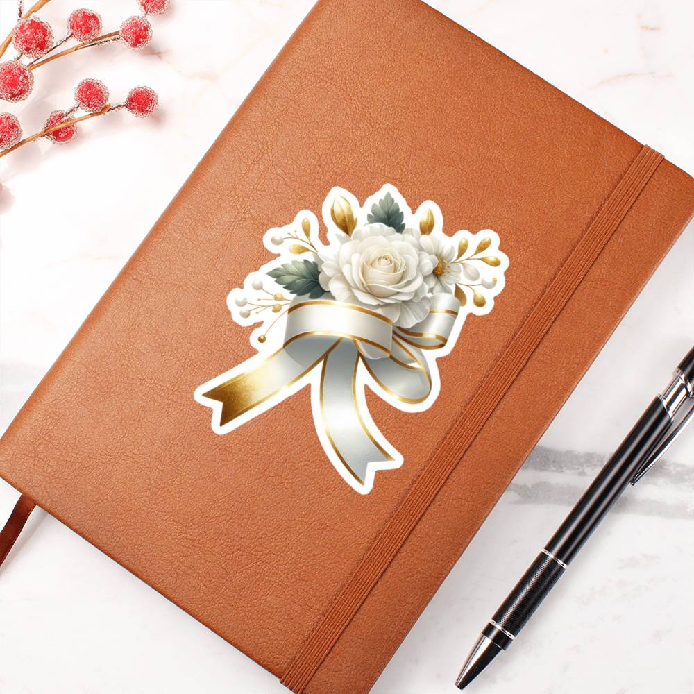 Luxury Wedding Decor Sticker 046 - Vegan Leather Journal