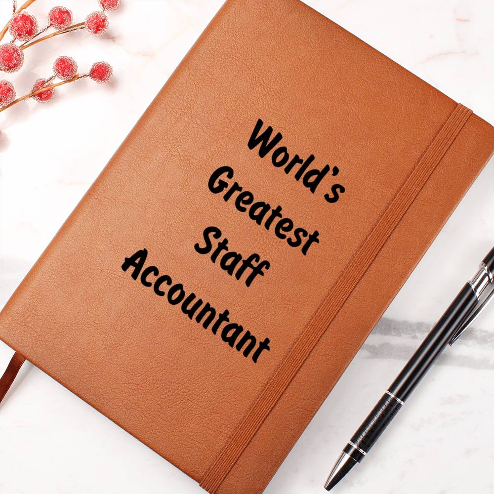 World's Greatest Staff Accountant v1 - Vegan Leather Journal