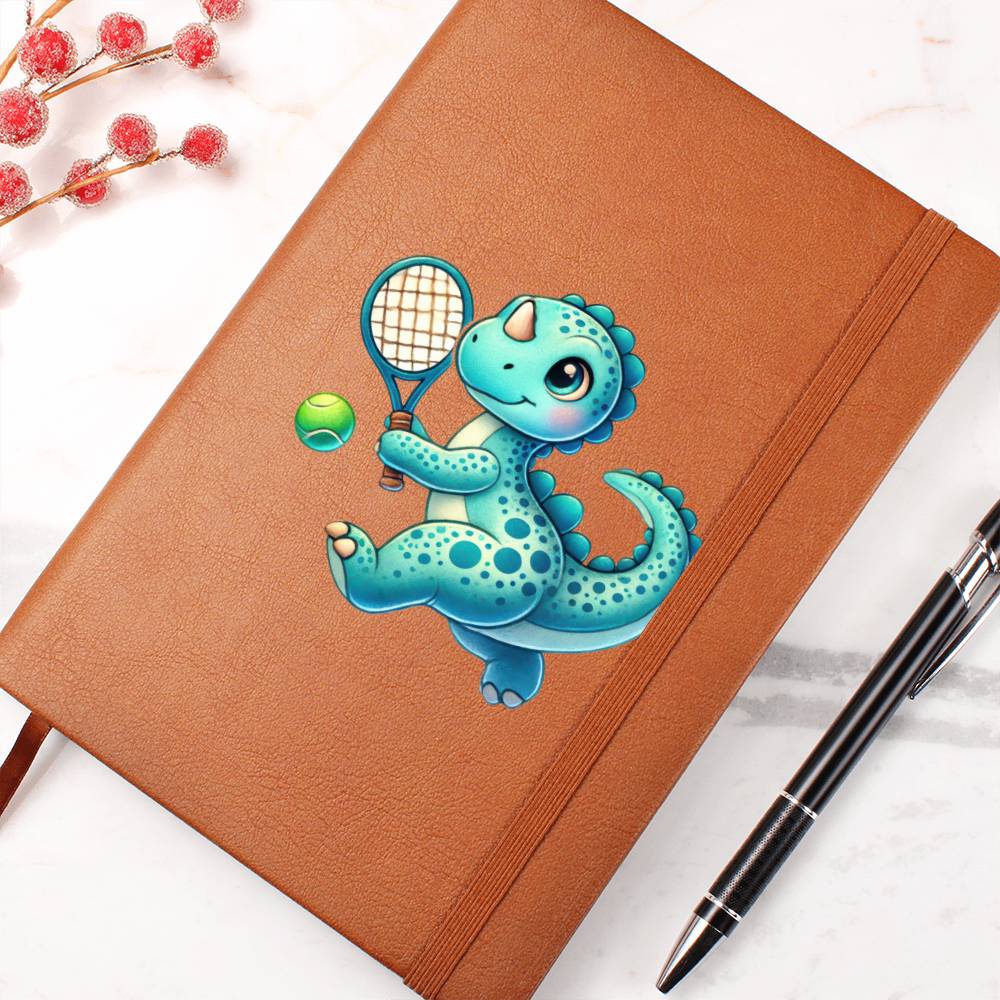 Colorful Baby Dinosaur 089 - Vegan Leather Journal