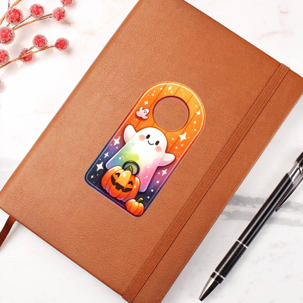 Cute Halloween Sticker 109 - Vegan Leather Journal