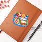Cute Back to School Sticker 006 - Vegan Leather Journal