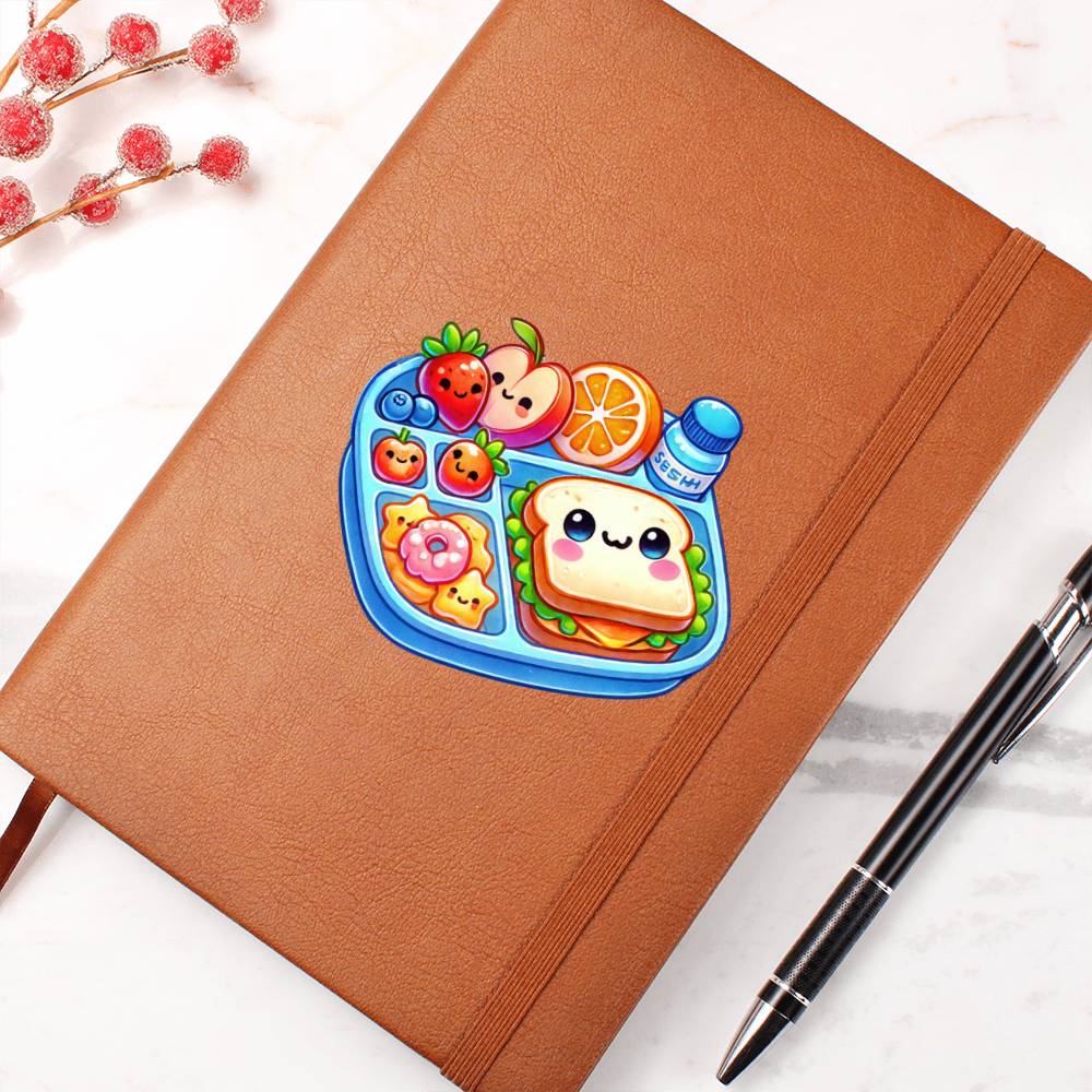 Cute Back to School Sticker 006 - Vegan Leather Journal