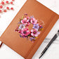 Floral Flower Wreath 050 - Vegan Leather Journal