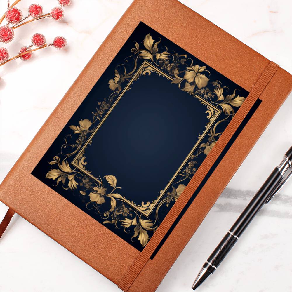 Ornate Gold Cover 010 - Vegan Leather Journal
