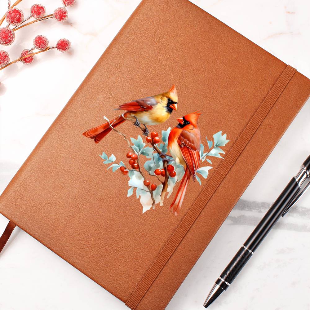 Christmas Cardinal 013 - Vegan Leather Journal