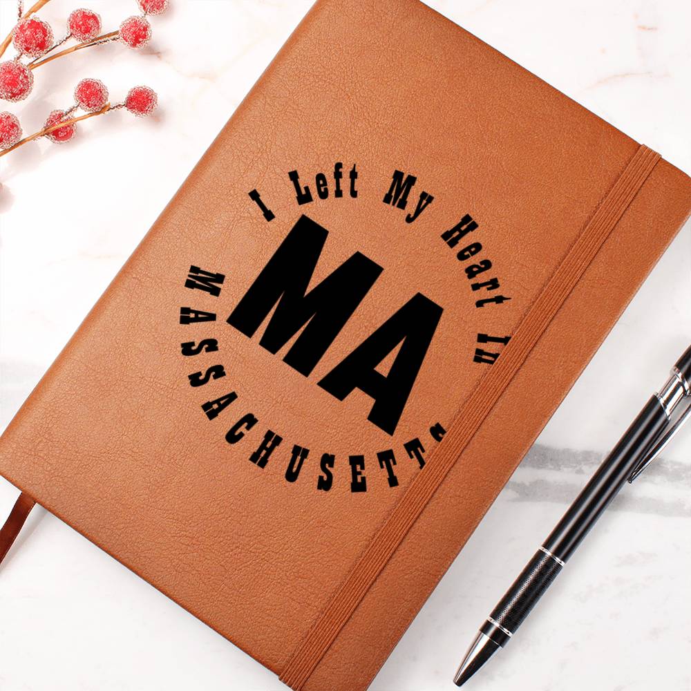 Heart In Massachusetts v01 - Vegan Leather Journal