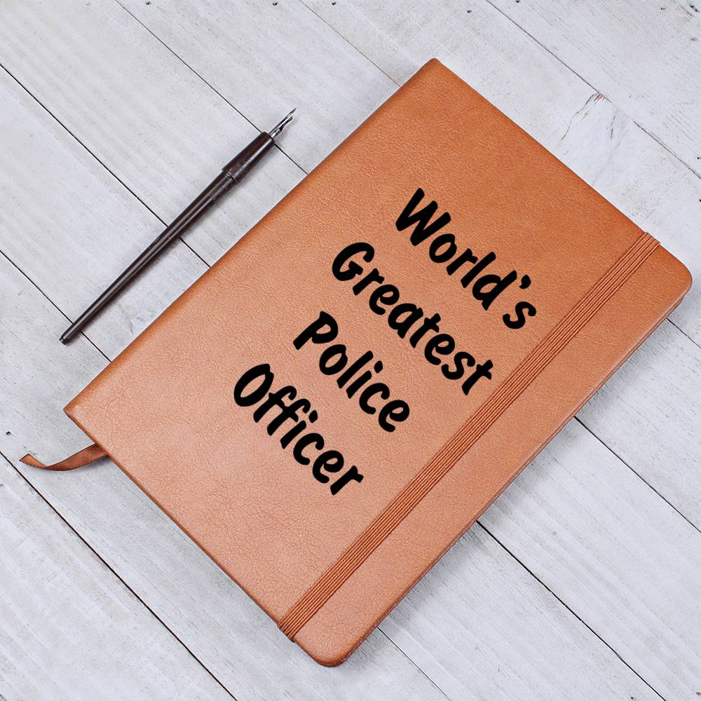 World's Greatest Police Officer v1 - Vegan Leather Journal