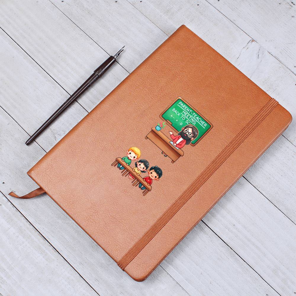 Cute Back to School Sticker 037 - Vegan Leather Journal