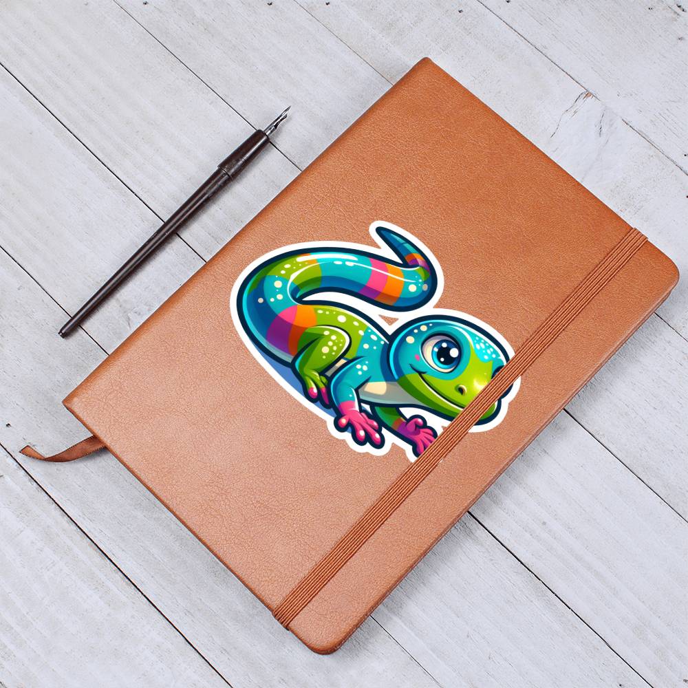 Cute Lizard sticker 87 - Vegan Leather Journal