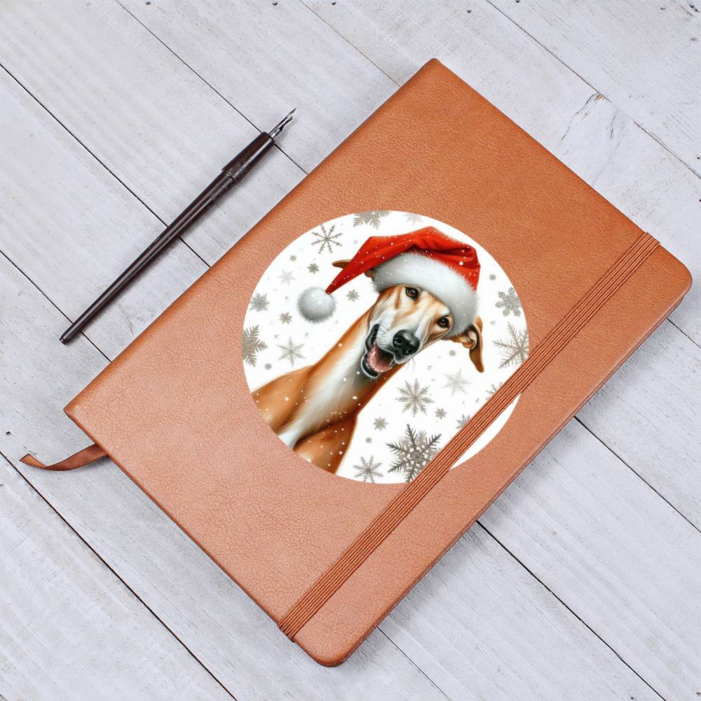 Christmas Dog - Azawakh - Vegan Leather Journal