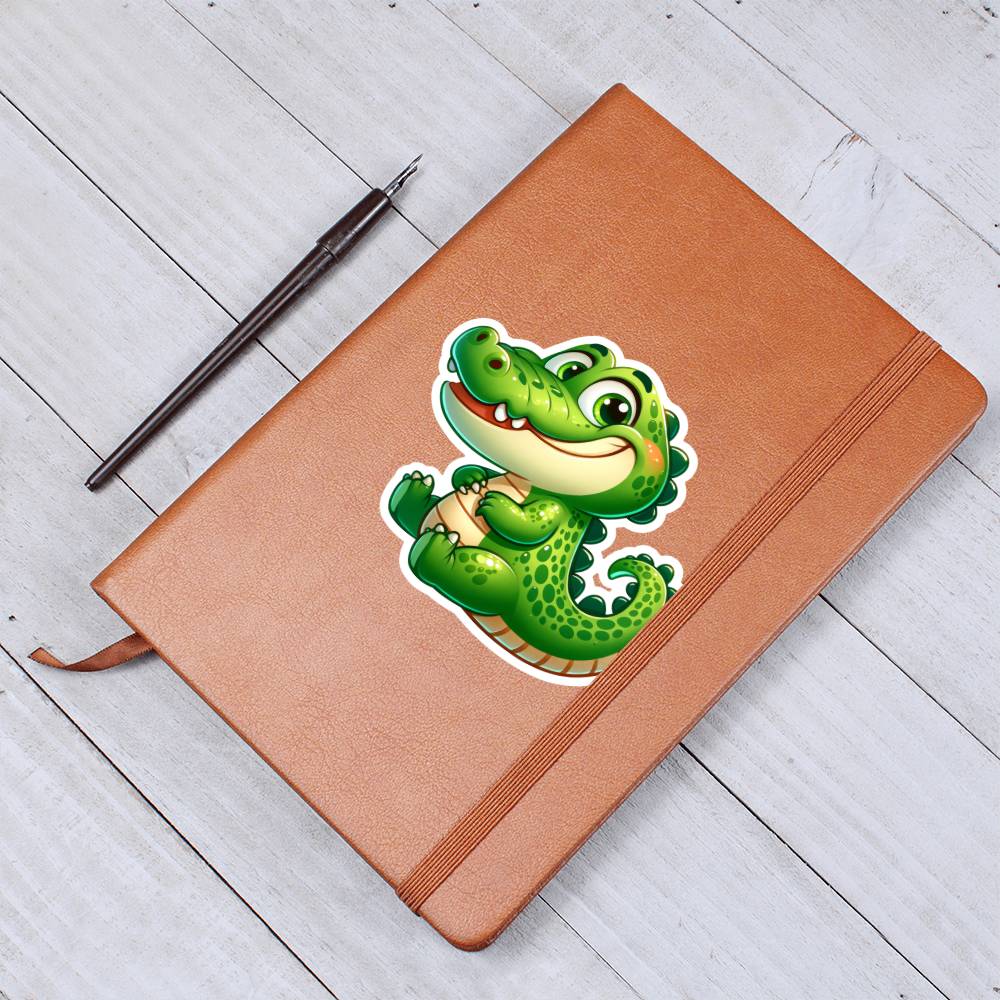 Cute Alligator sticker 04 - Vegan Leather Journal