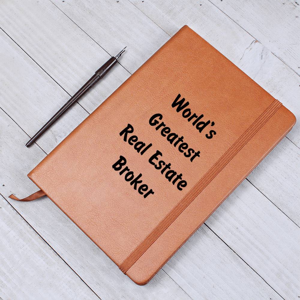 World's Greatest Real Estate Broker v1 - Vegan Leather Journal