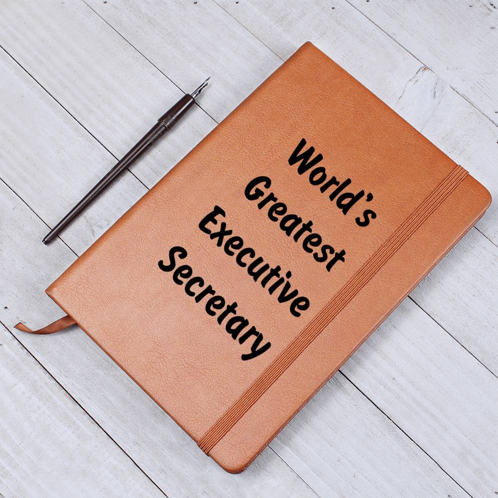 World's Greatest Executive Secretary v1 - Vegan Leather Journal