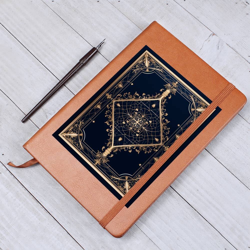 Ornate Gold Cover 099 - Vegan Leather Journal