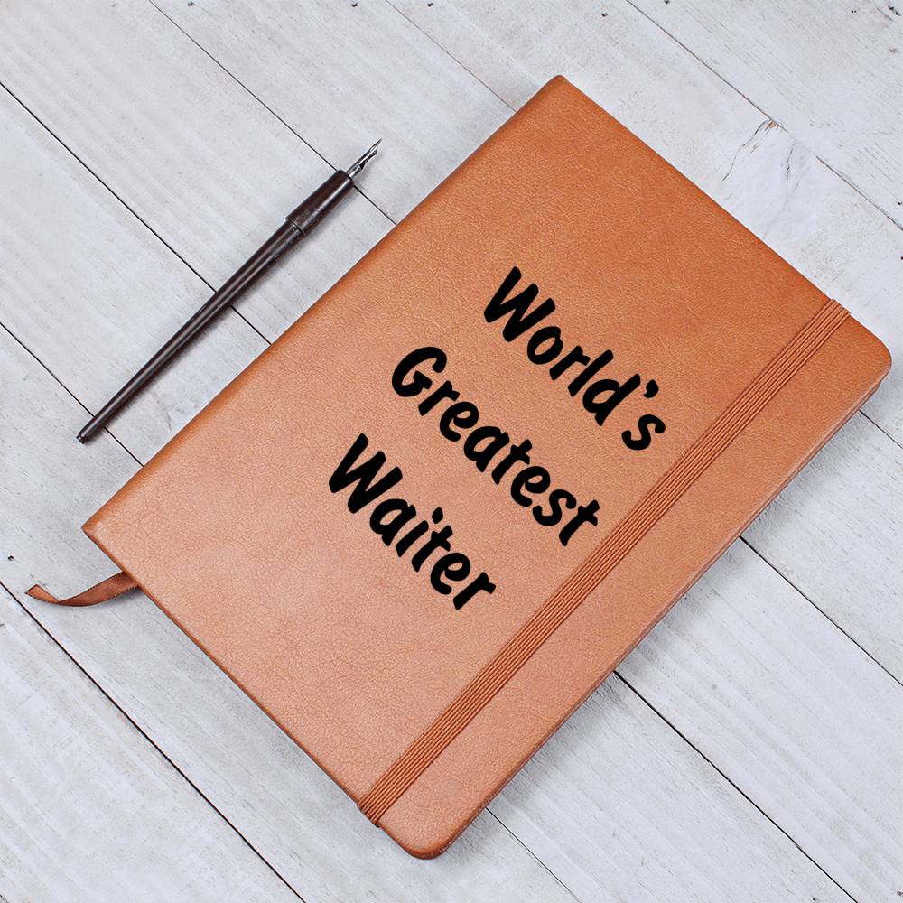 World's Greatest Waiter v1 - Vegan Leather Journal