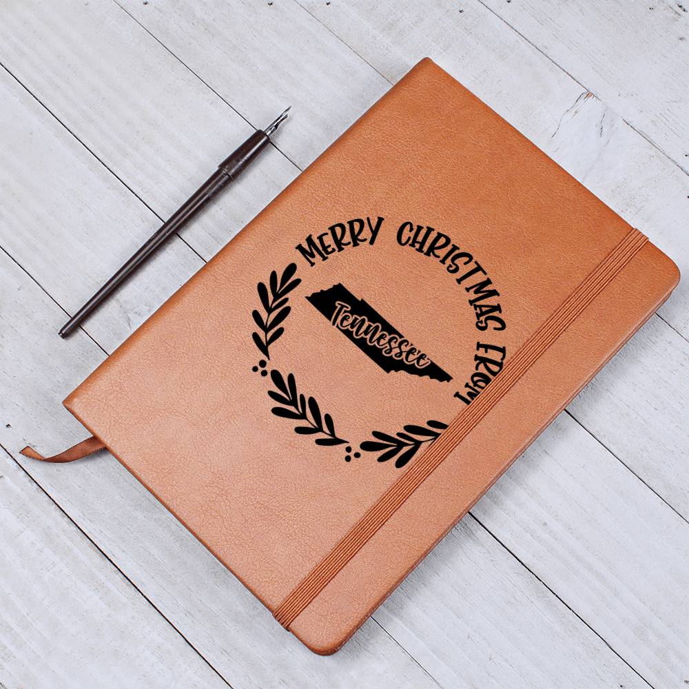 Merry Christmas From Tennessee - Vegan Leather Journal