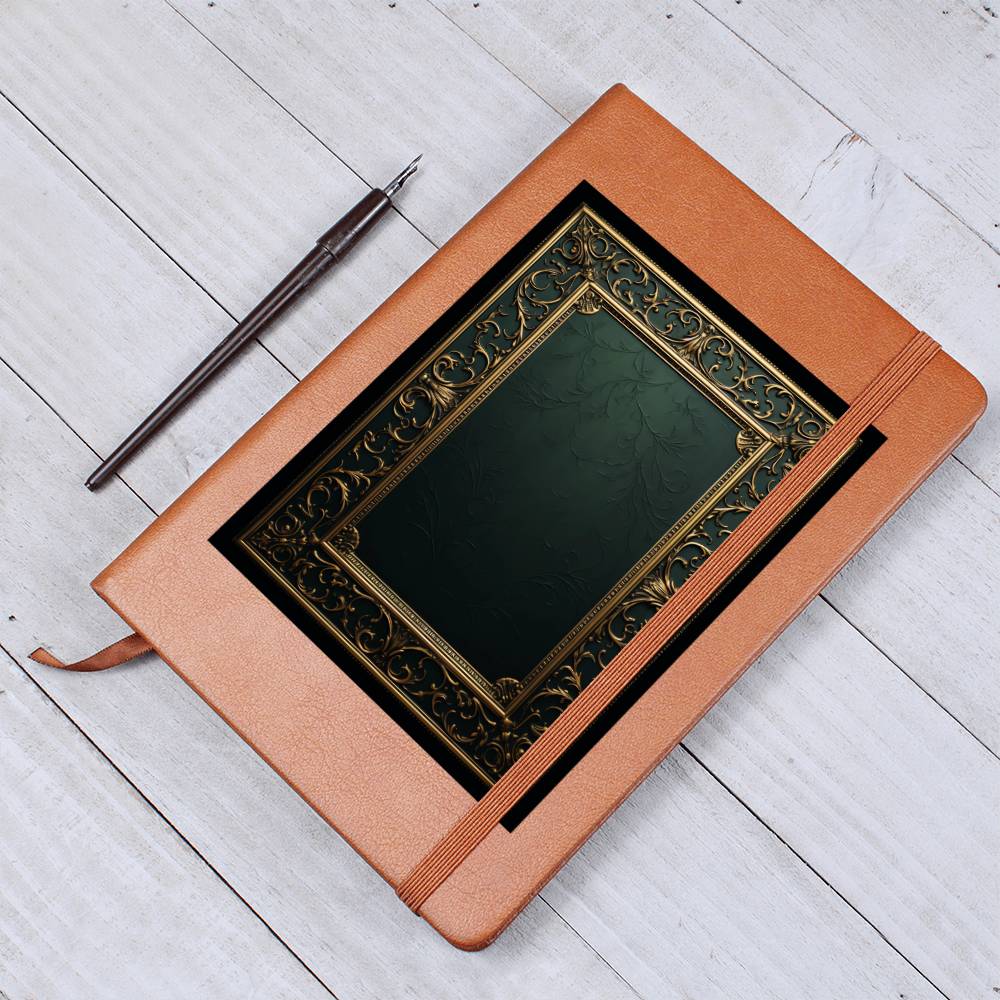 Ornate Gold Cover 069 - Vegan Leather Journal