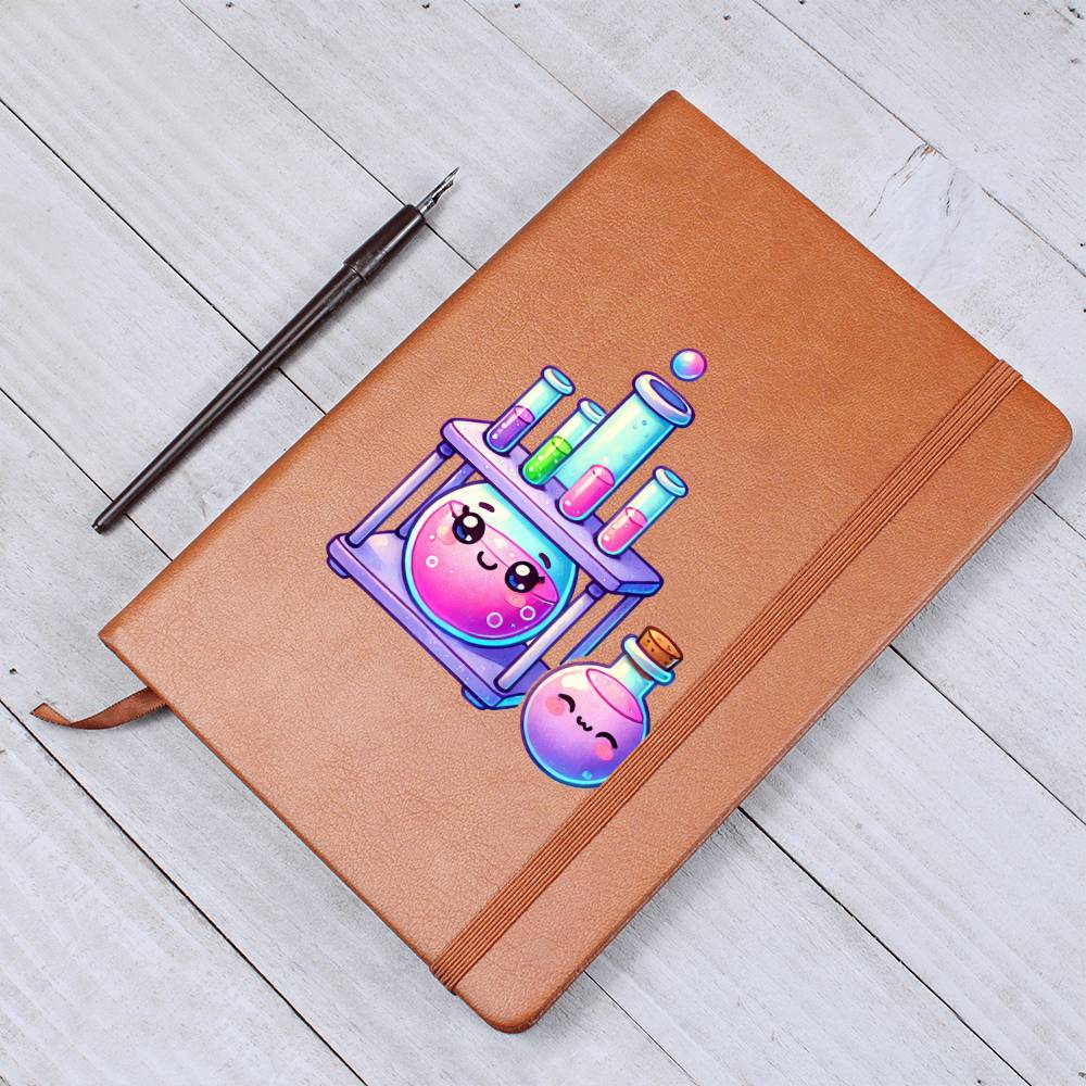 Cute Back to School Sticker 074 - Vegan Leather Journal