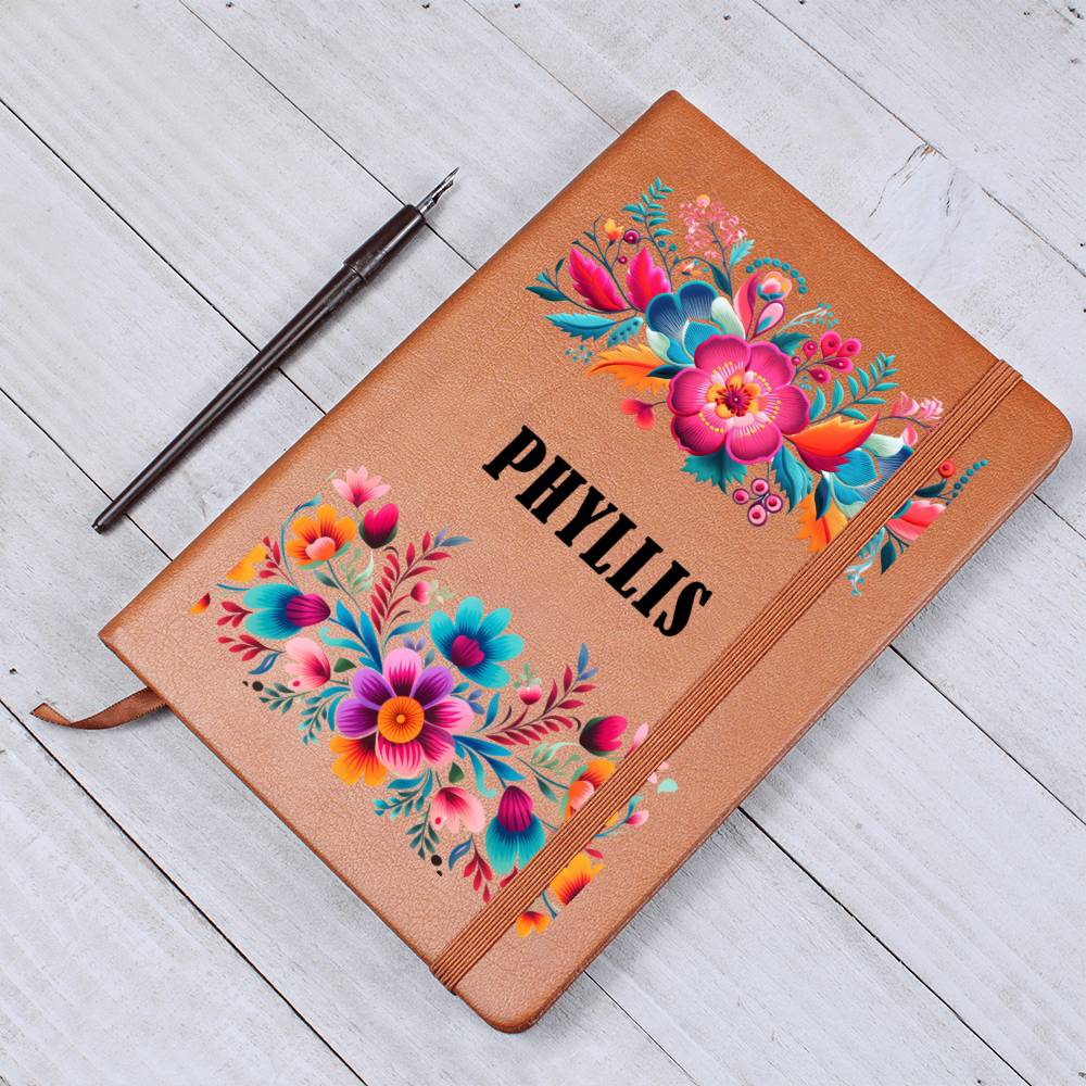 Phyllis (Mexican Flowers 2) - Vegan Leather Journal