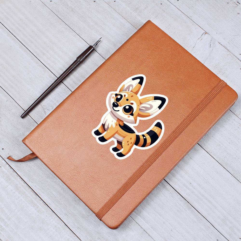 Cute Jackal sticker 61 - Vegan Leather Journal
