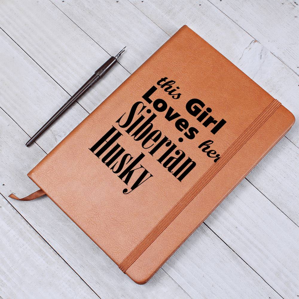 Siberian Husky - Vegan Leather Journal