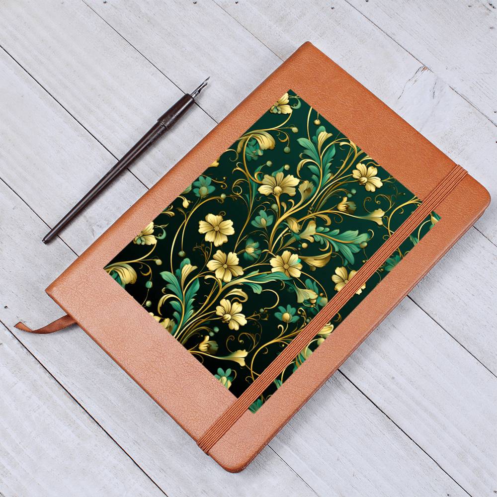 Ornate Gold Cover 083 - Vegan Leather Journal