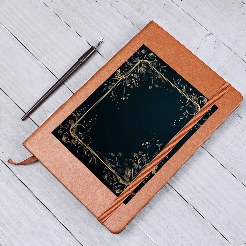 Ornate Gold Cover 125 - Vegan Leather Journal