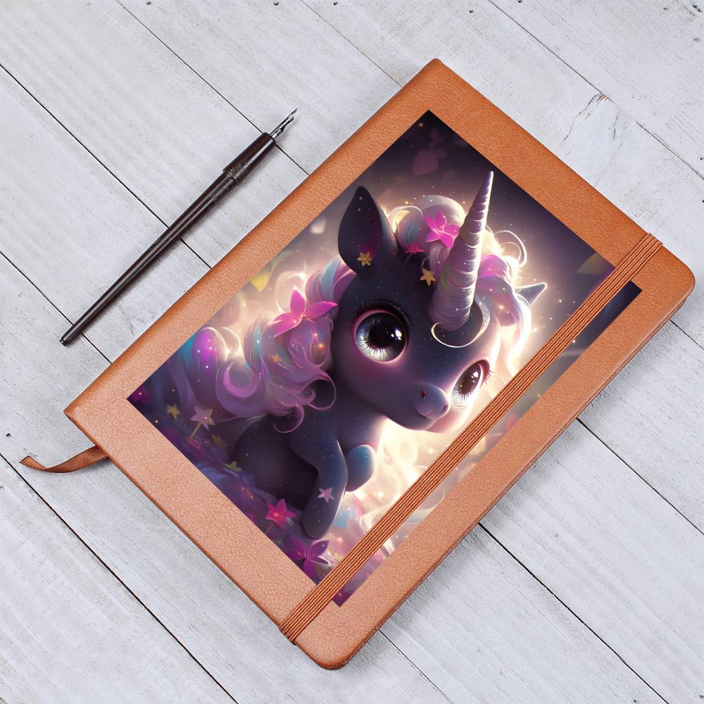 Cute Unicorn 029 - Vegan Leather Journal