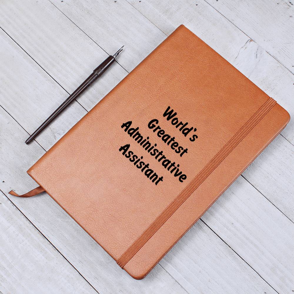 World's Greatest Administrative Assistant v1 - Vegan Leather Journal