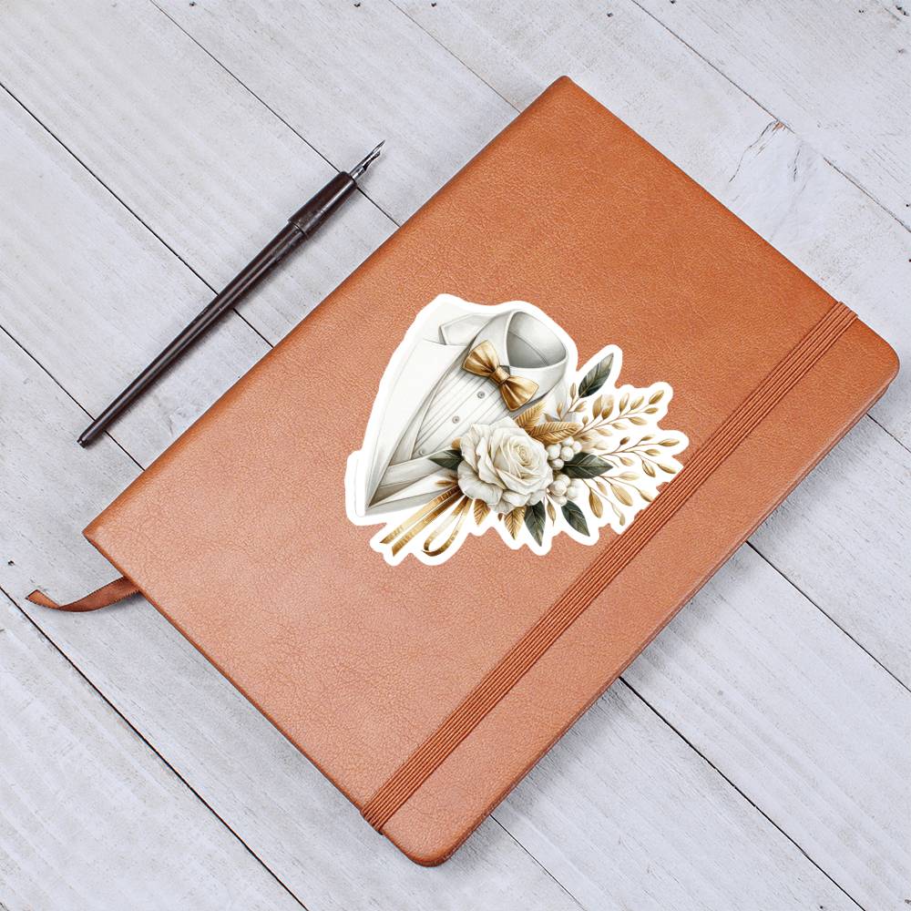 Luxury Wedding Decor Sticker 026 - Vegan Leather Journal