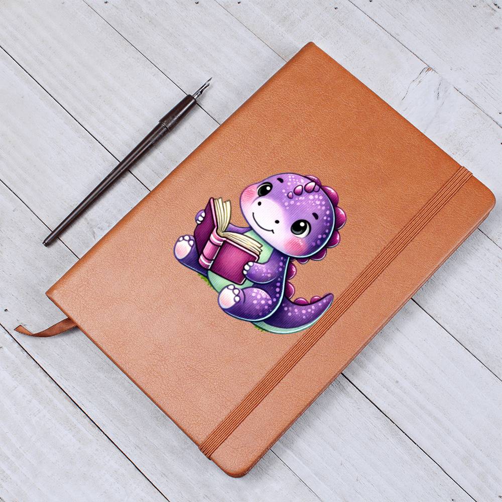 Colorful Baby Dinosaur 044 - Vegan Leather Journal
