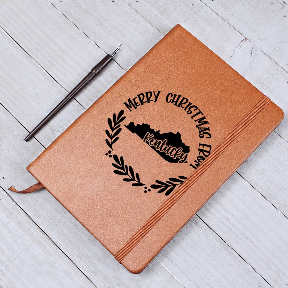 Merry Christmas From Kentucky - Vegan Leather Journal