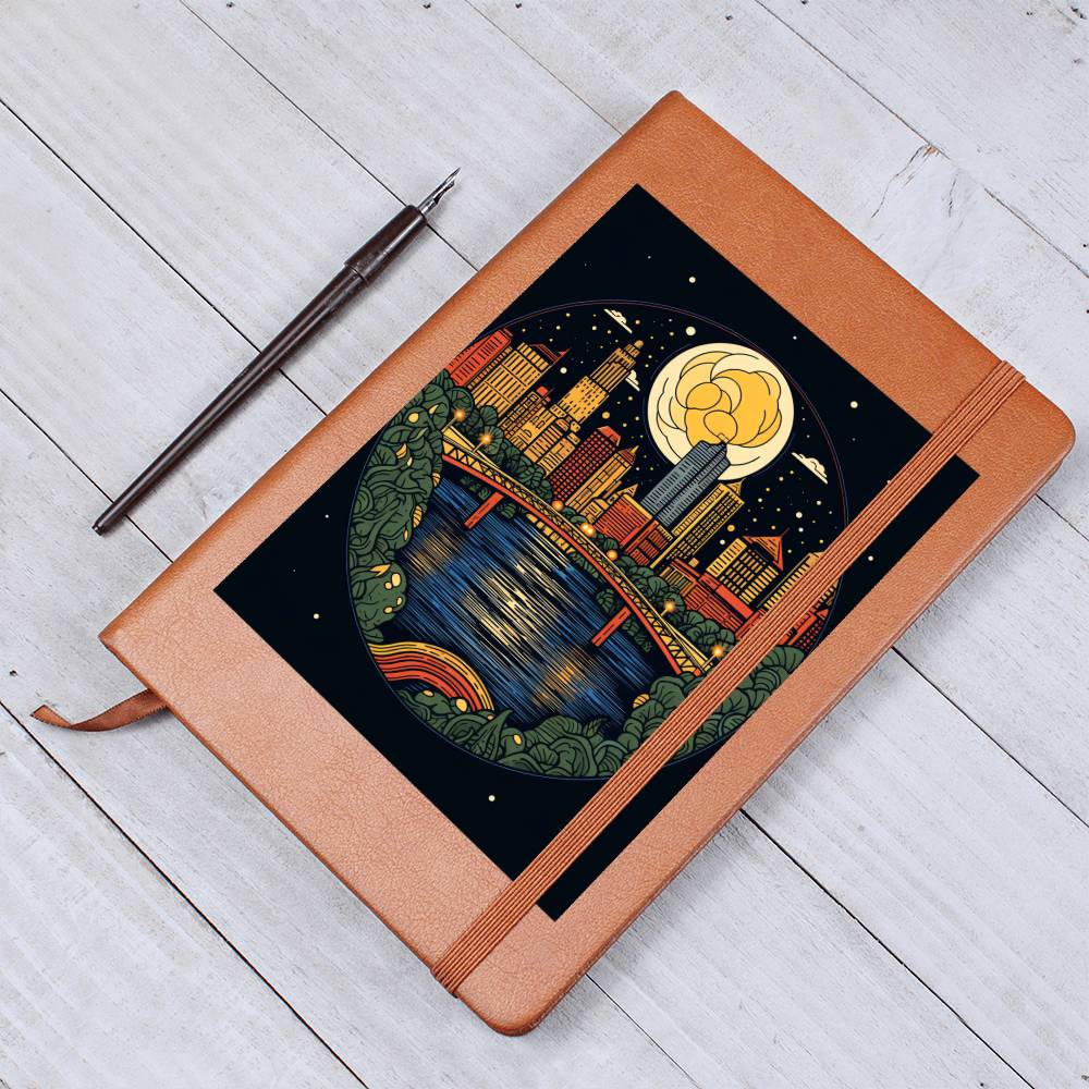 Minimalist BOHO Art 077 - Vegan Leather Journal