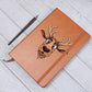 Funny Reindeer Face 13 - Vegan Leather Journal