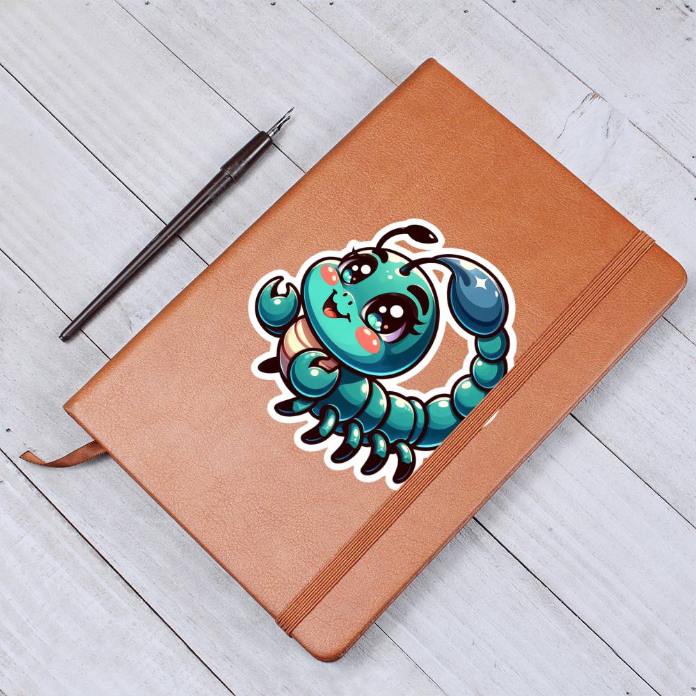 Cute Scorpion sticker 157 - Vegan Leather Journal