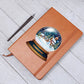 Watercolor Christmas Snow Globe 014 - Vegan Leather Journal