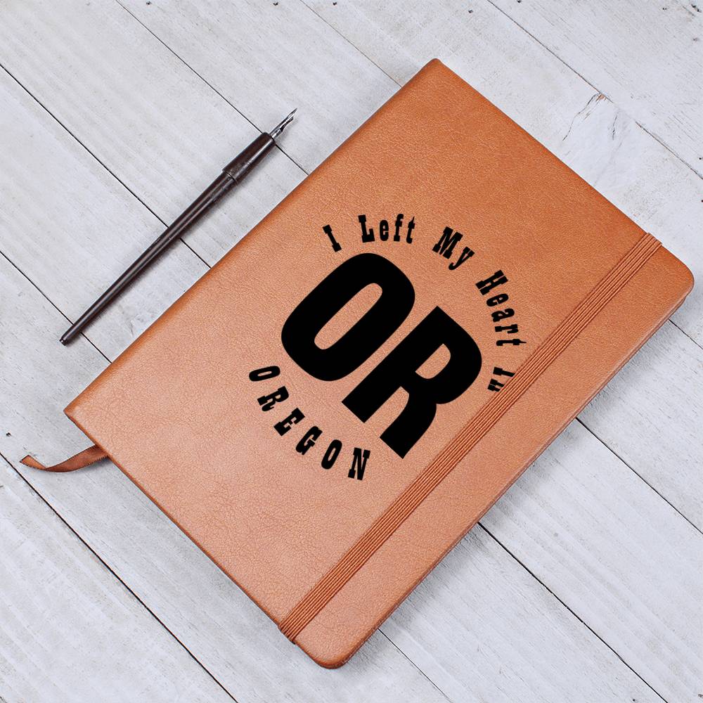 Heart In Oregon v01 - Vegan Leather Journal