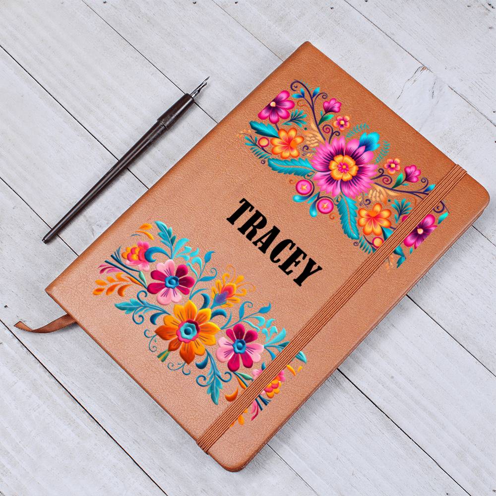 Tracey (Mexican Flowers 1) - Vegan Leather Journal