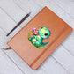 Colorful Baby Dinosaur 008 - Vegan Leather Journal