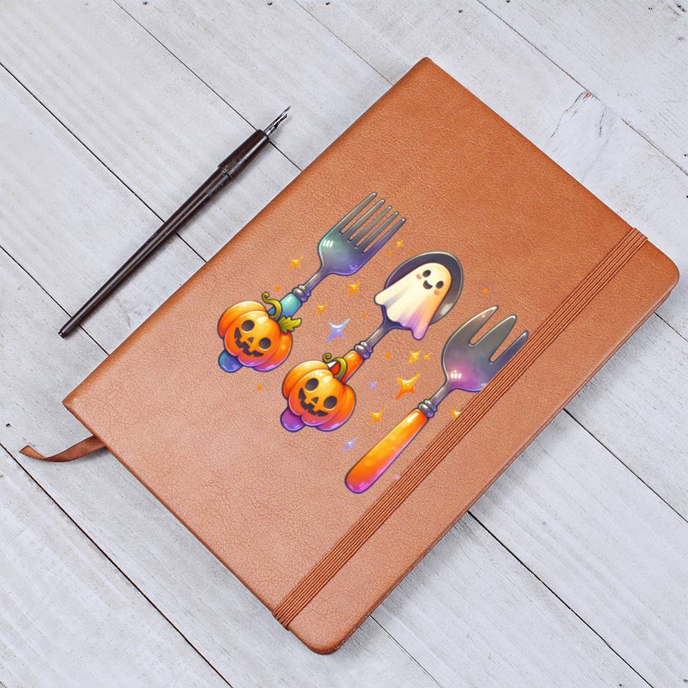 Cute Halloween Sticker 104 - Vegan Leather Journal