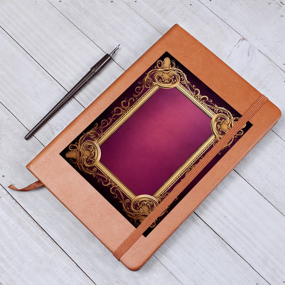 Ornate Gold Cover 029 - Vegan Leather Journal