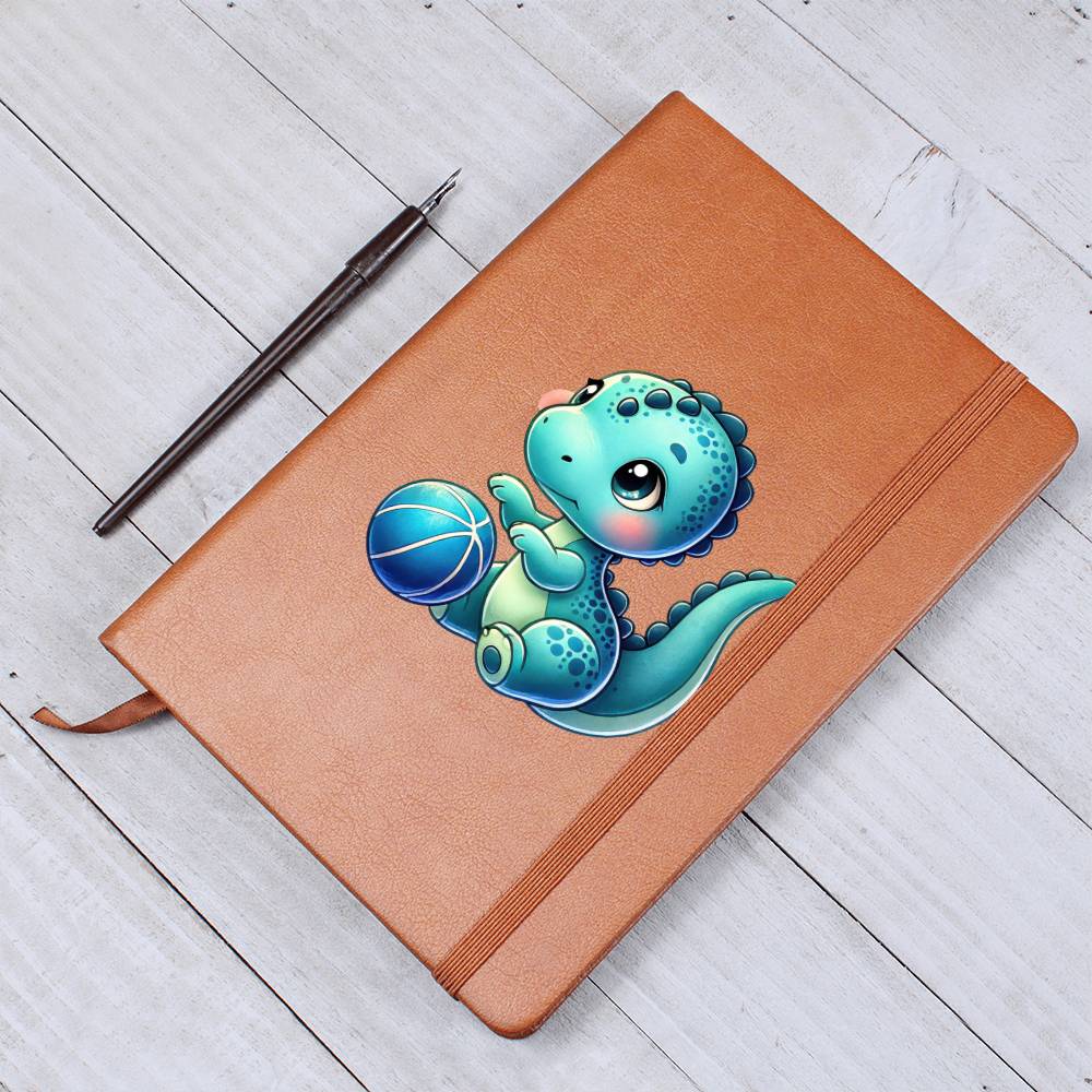 Colorful Baby Dinosaur 004 - Vegan Leather Journal