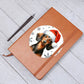 Christmas Dog - Dachshund - Vegan Leather Journal
