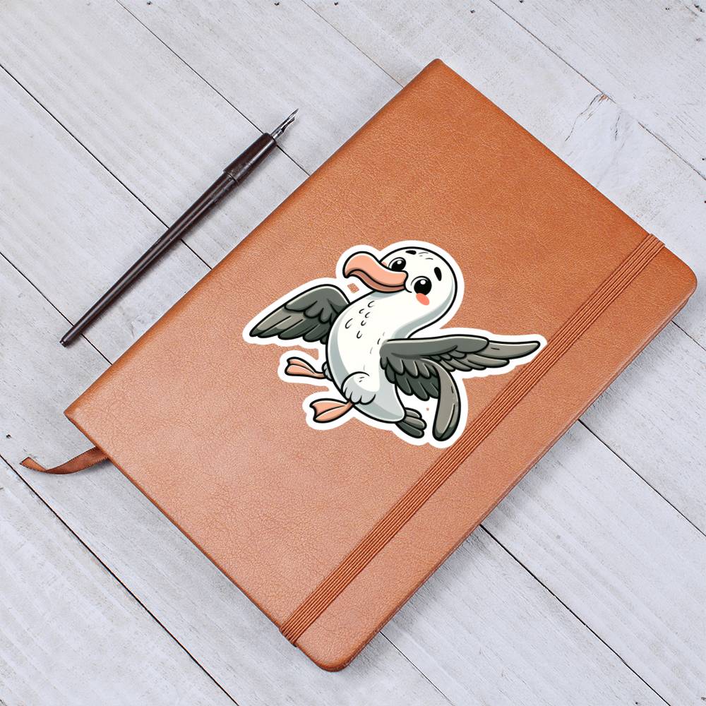 Cute Albatross sticker 03 - Vegan Leather Journal